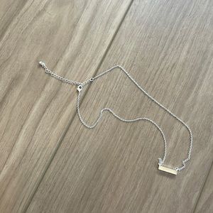 Silver bar necklace